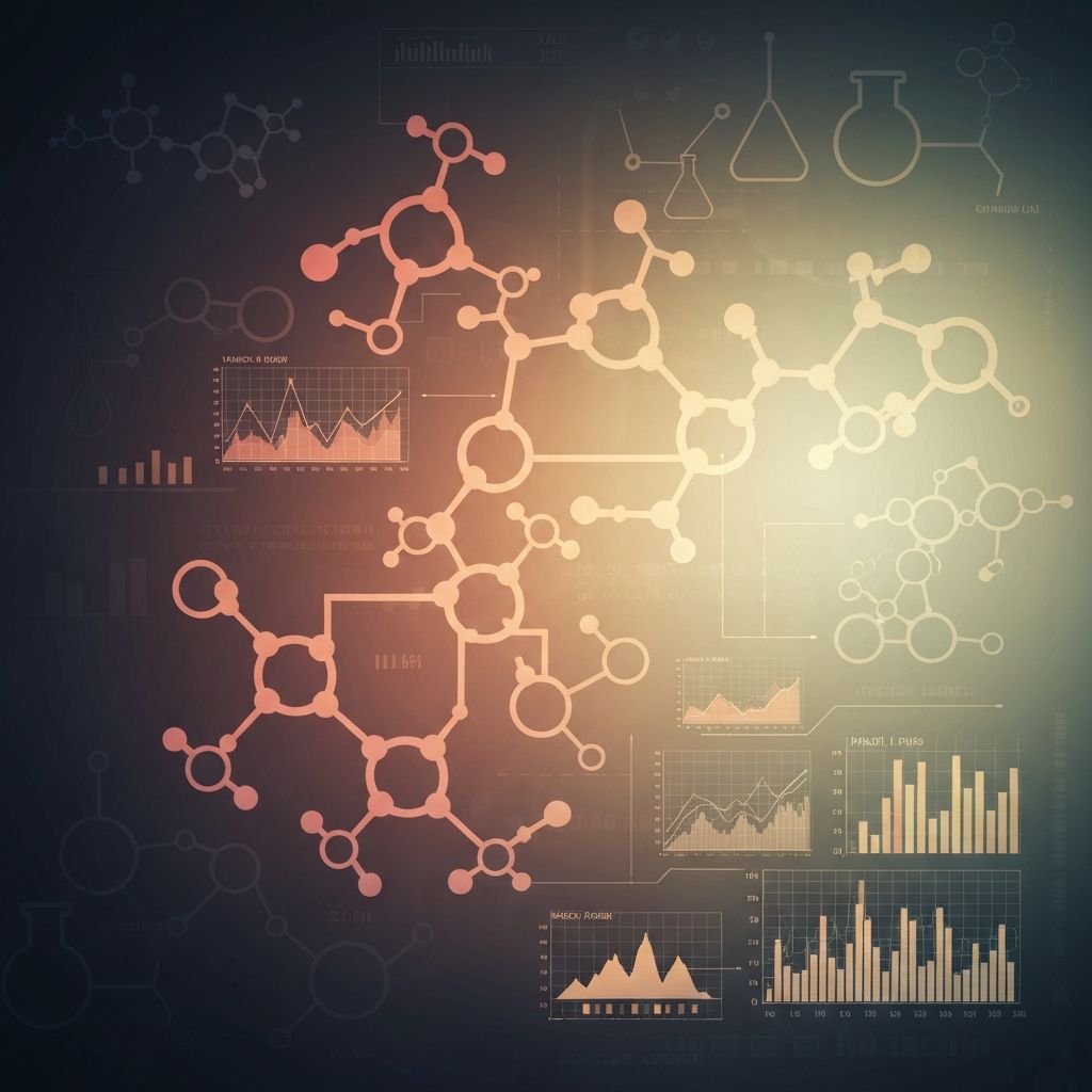 Vedecká vizualizácia konceptu riadenia hmotnosti s molekulárymi reťazami a zdravotníckymi grafmi